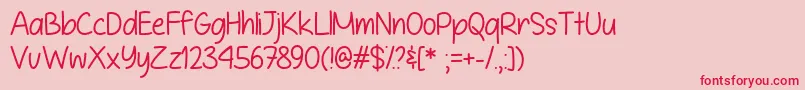 フォントIt is Definitely Possible   – ピンクの背景に赤い文字