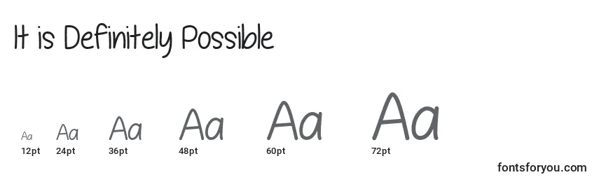 Tamanhos de fonte It is Definitely Possible  