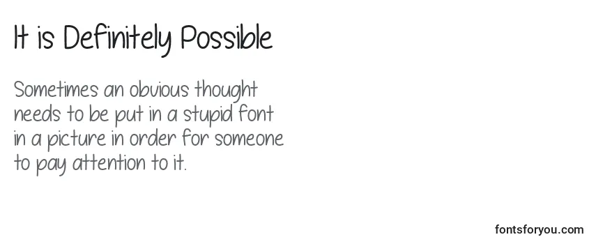 Шрифт It is Definitely Possible  