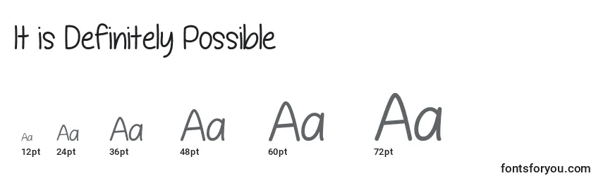 Размеры шрифта It is Definitely Possible   (130567)