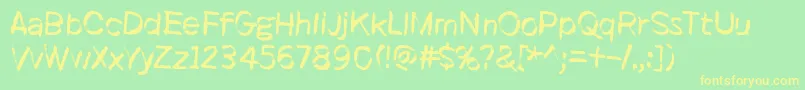 It started here, again Font – Yellow Fonts on Green Background