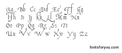 Шрифт Italian Cursive, 14th c