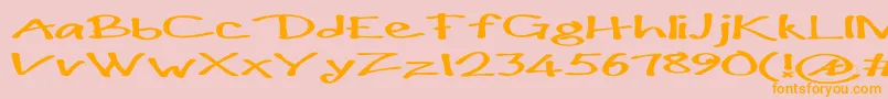 Paulmaullongs Font – Orange Fonts on Pink Background