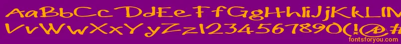 Fonte Paulmaullongs – fontes laranjas em um fundo violeta