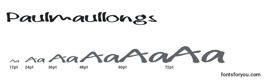 Размеры шрифта Paulmaullongs