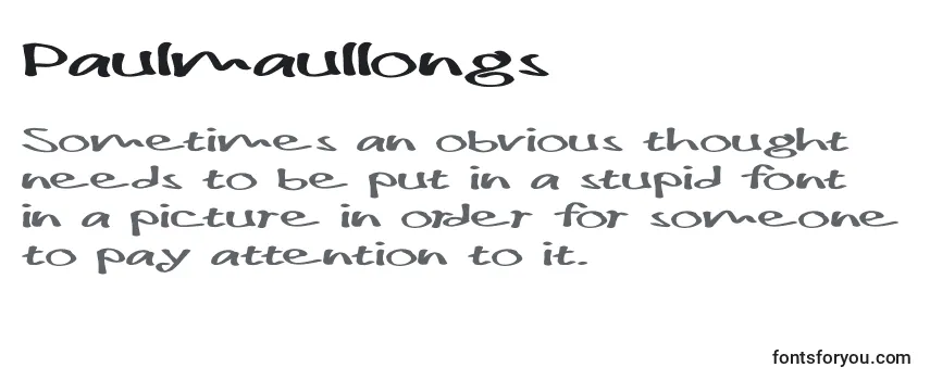 Review of the Paulmaullongs Font