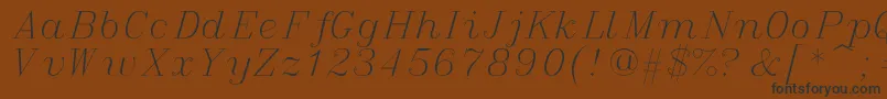 italic Font – Black Fonts on Brown Background