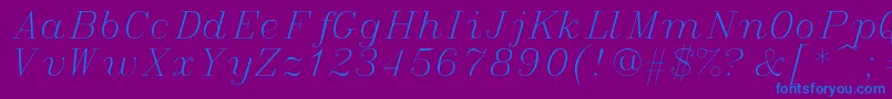 Шрифт italic – синие шрифты на фиолетовом фоне