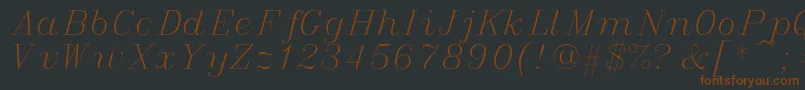 italic Font – Brown Fonts on Black Background