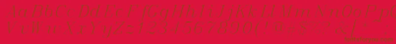 italic Font – Brown Fonts on Red Background