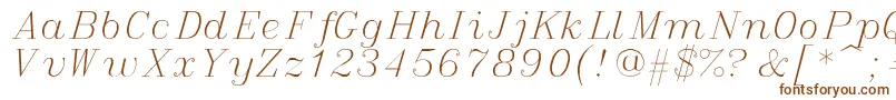 italic Font – Brown Fonts on White Background