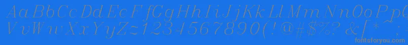 フォントitalic – 青い背景に灰色の文字