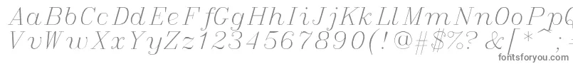 Fonte italic – fontes cinzentas