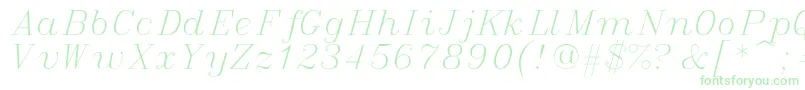 italic Font – Green Fonts