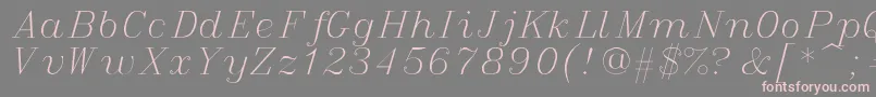 fuente italic – Fuentes Rosadas Sobre Fondo Gris