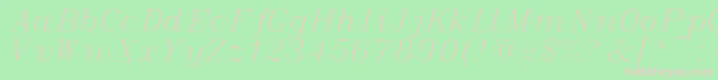 Fonte italic – fontes rosa em um fundo verde