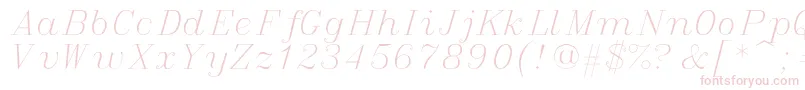 italic Font – Pink Fonts on White Background