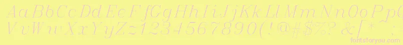 italic Font – Pink Fonts on Yellow Background