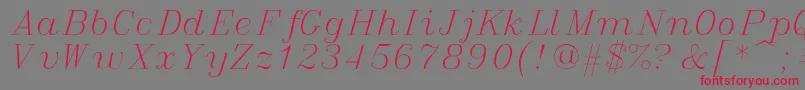 italic Font – Red Fonts on Gray Background