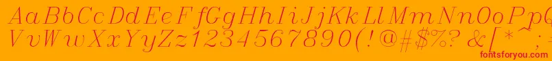 fuente italic – Fuentes Rojas Sobre Fondo Naranja