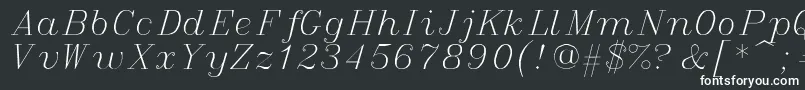 Fonte italic – fontes brancas