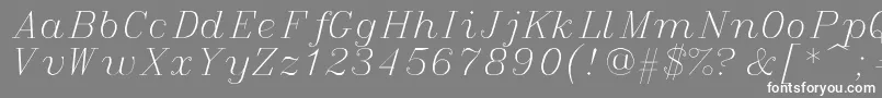 フォントitalic – 灰色の背景に白い文字