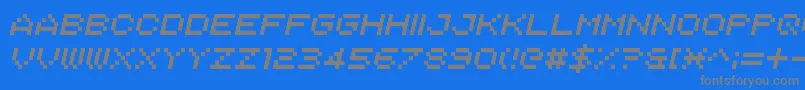 Italipixel Font – Gray Fonts on Blue Background