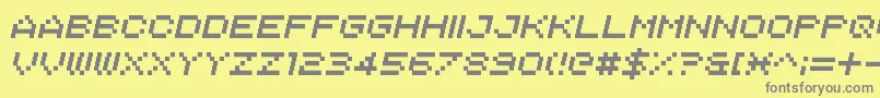 Italipixel Font – Gray Fonts on Yellow Background