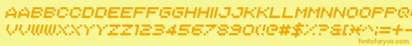 Italipixel Font – Orange Fonts on Yellow Background