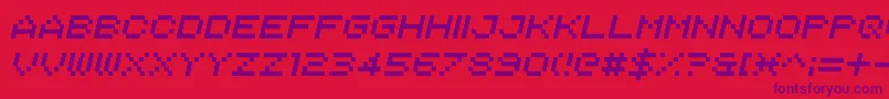 Italipixel Font – Purple Fonts on Red Background