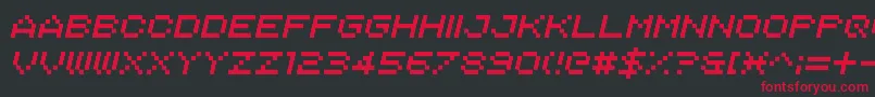 フォントItalipixel – 黒い背景に赤い文字