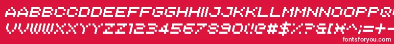 Italipixel Font – White Fonts on Red Background