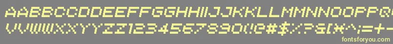 Italipixel Font – Yellow Fonts on Gray Background