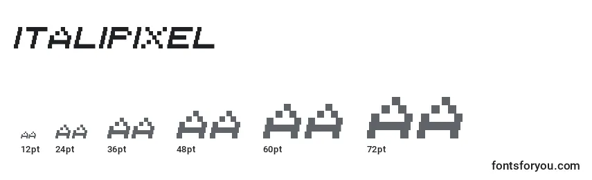 Размеры шрифта Italipixel (130572)
