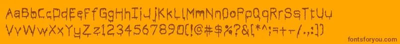 Its Dripping ~ Font – Brown Fonts on Orange Background