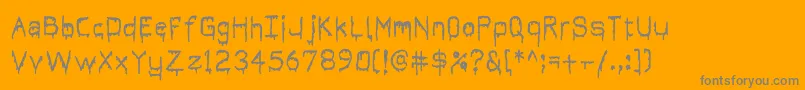 Its Dripping ~ Font – Gray Fonts on Orange Background