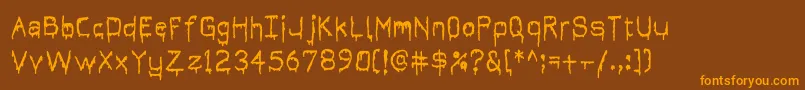 Its Dripping ~ Font – Orange Fonts on Brown Background