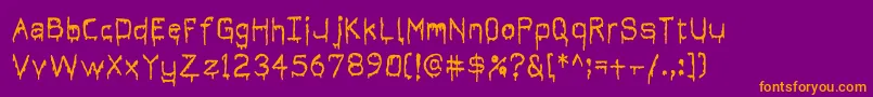 Its Dripping ~ Font – Orange Fonts on Purple Background