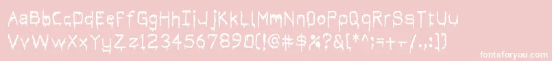 Its Dripping ~ Font – White Fonts on Pink Background