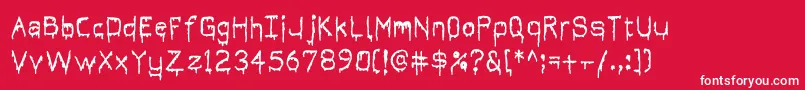 Its Dripping ~ Font – White Fonts on Red Background