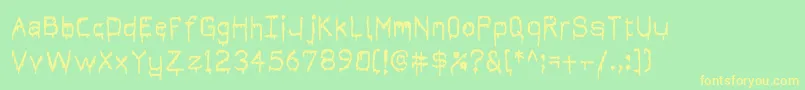 Its Dripping ~ Font – Yellow Fonts on Green Background