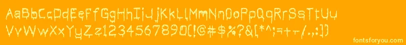 Its Dripping ~ Font – Yellow Fonts on Orange Background