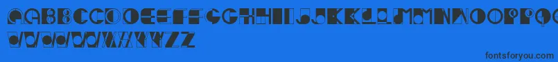Ivan Font – Black Fonts on Blue Background