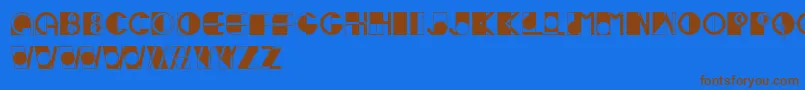 Ivan Font – Brown Fonts on Blue Background