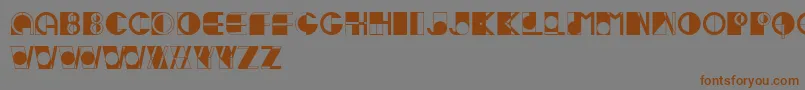 Ivan-Schriftart – Braune Schriften auf grauem Hintergrund