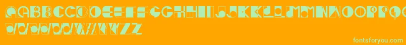 Ivan Font – Green Fonts on Orange Background