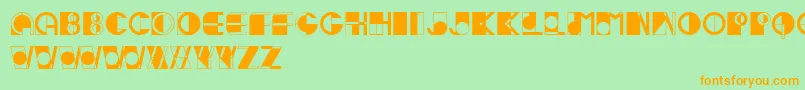 Ivan Font – Orange Fonts on Green Background