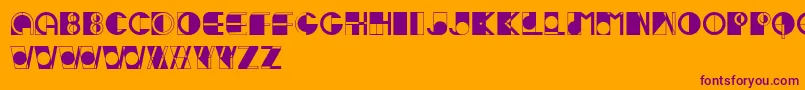 Ivan Font – Purple Fonts on Orange Background