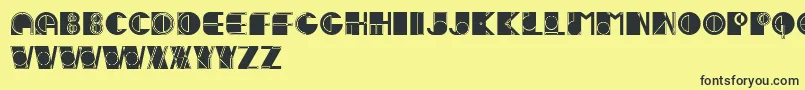 IvanFilled Font – Black Fonts on Yellow Background