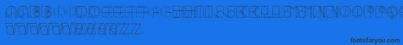 IvanLinear Font – Black Fonts on Blue Background